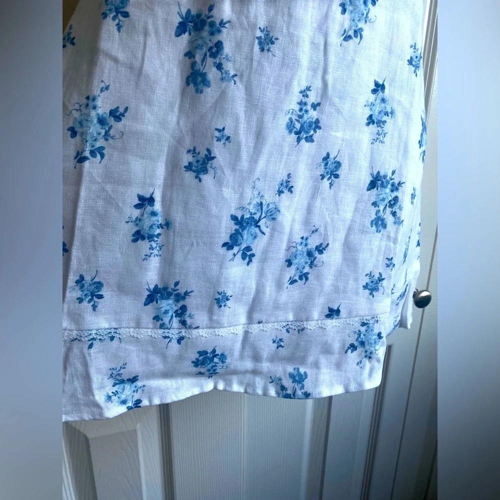 New Reformation Evianna Linen Floral Mini Dress - Picture 10 of 16